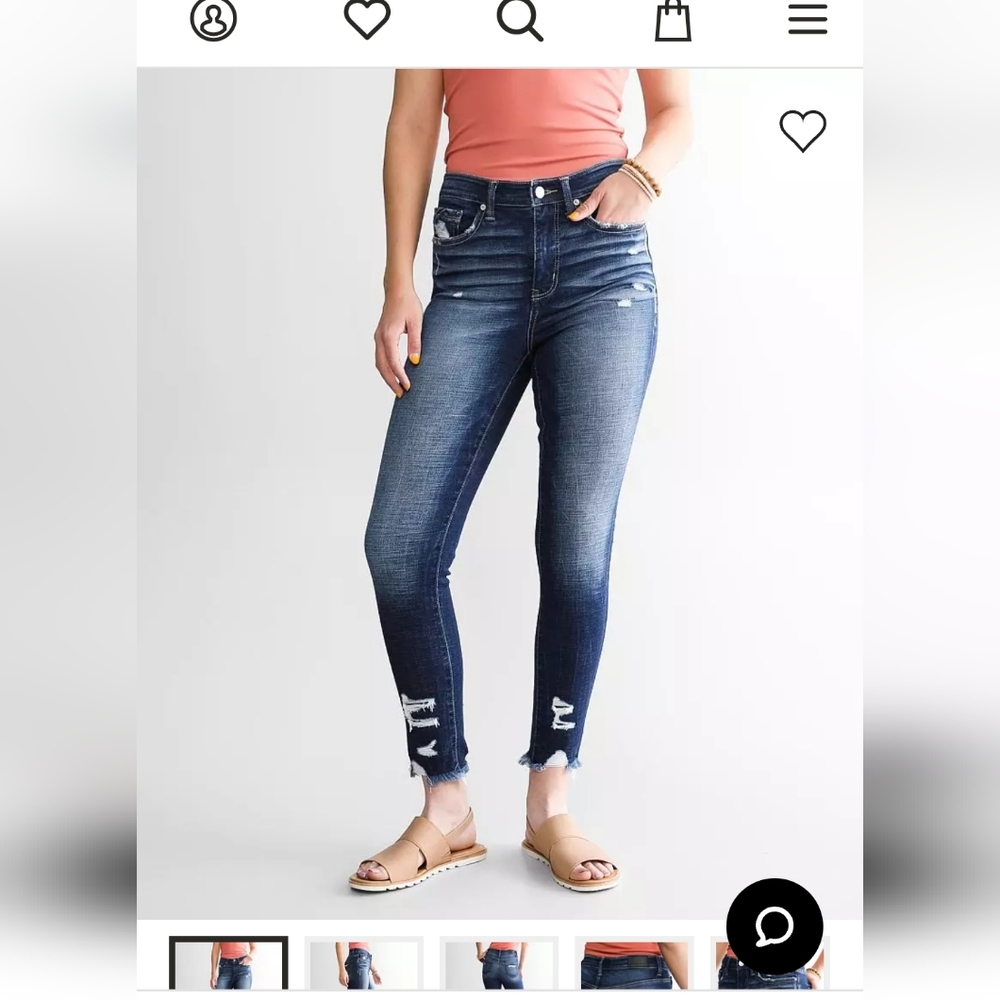 Buckle Black curvy ankle skinny fit #75